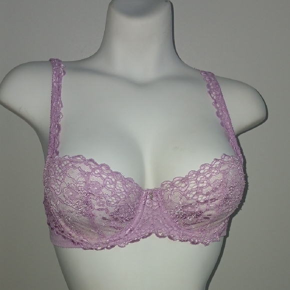 Victoria's Secret Lace Unlined Demi Bra in Lavender Feminine Sexy Girly - Picture 8 of 16